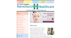 Desktop Screenshot of hornchurchhealthcare.co.uk